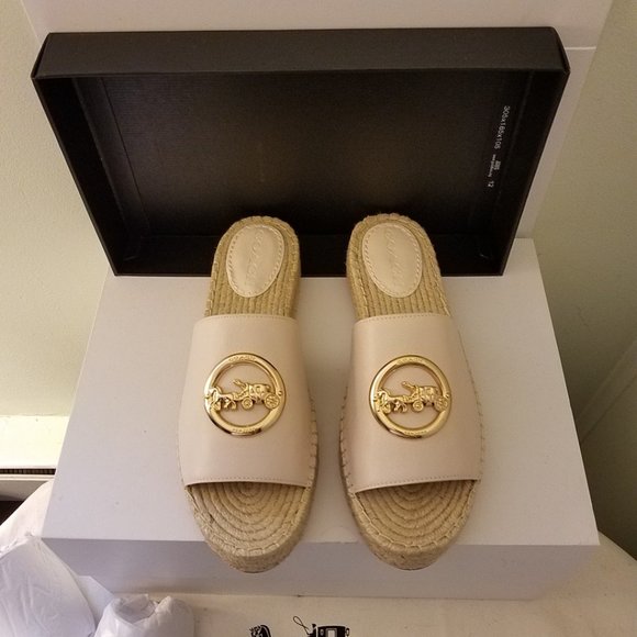 $79 *NEW* COACH Chalk Camille Espadrille - Picture 15 of 15